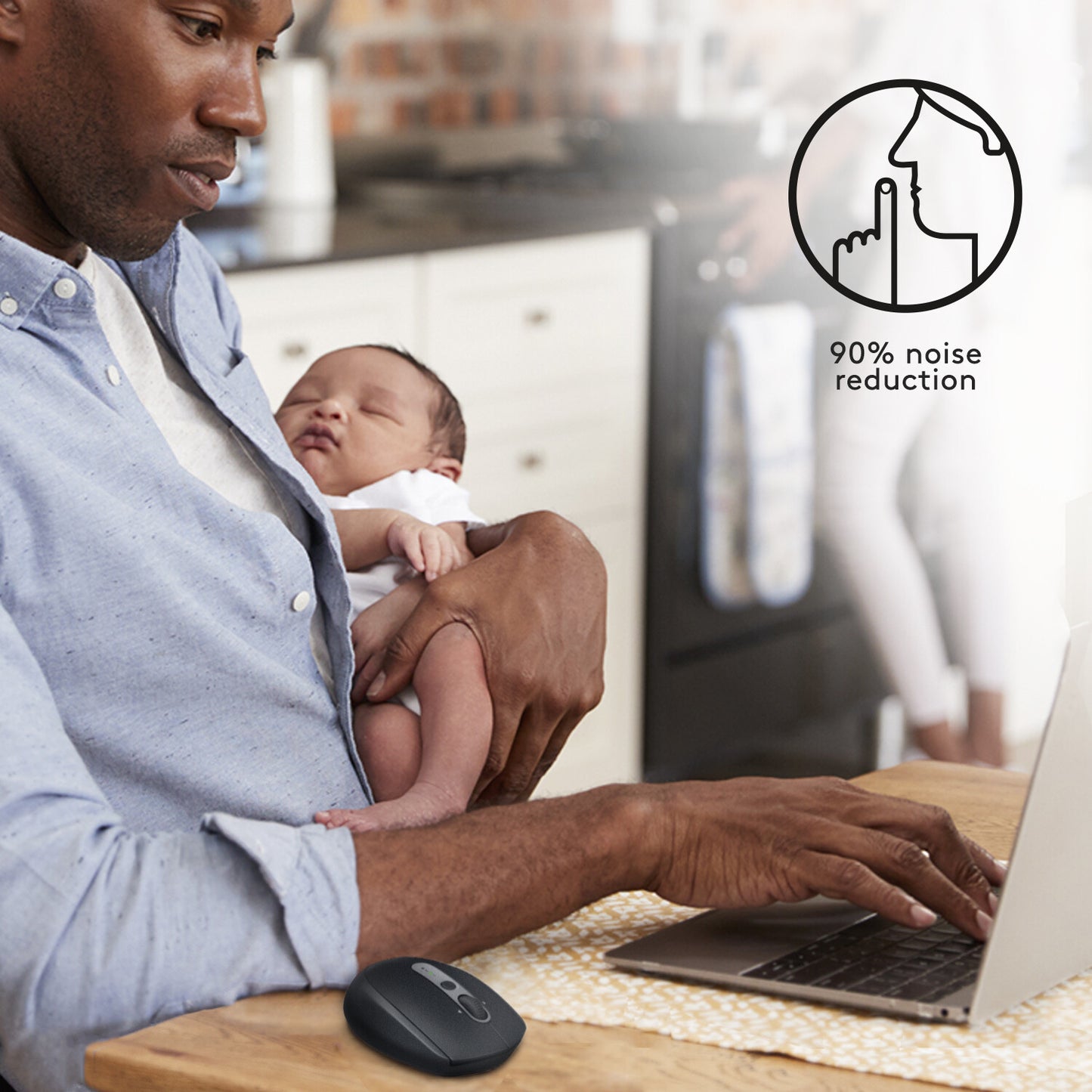 Logitech M590 Multi-Device Silent datormöss Kontor högerhand Trådlös RF + Bluetooth Optisk 1000 DPI