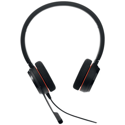 Jabra Evolve 20 Headset Kabel Huvudband Kontor/callcenter USB Type-C / USB Type-A Svart