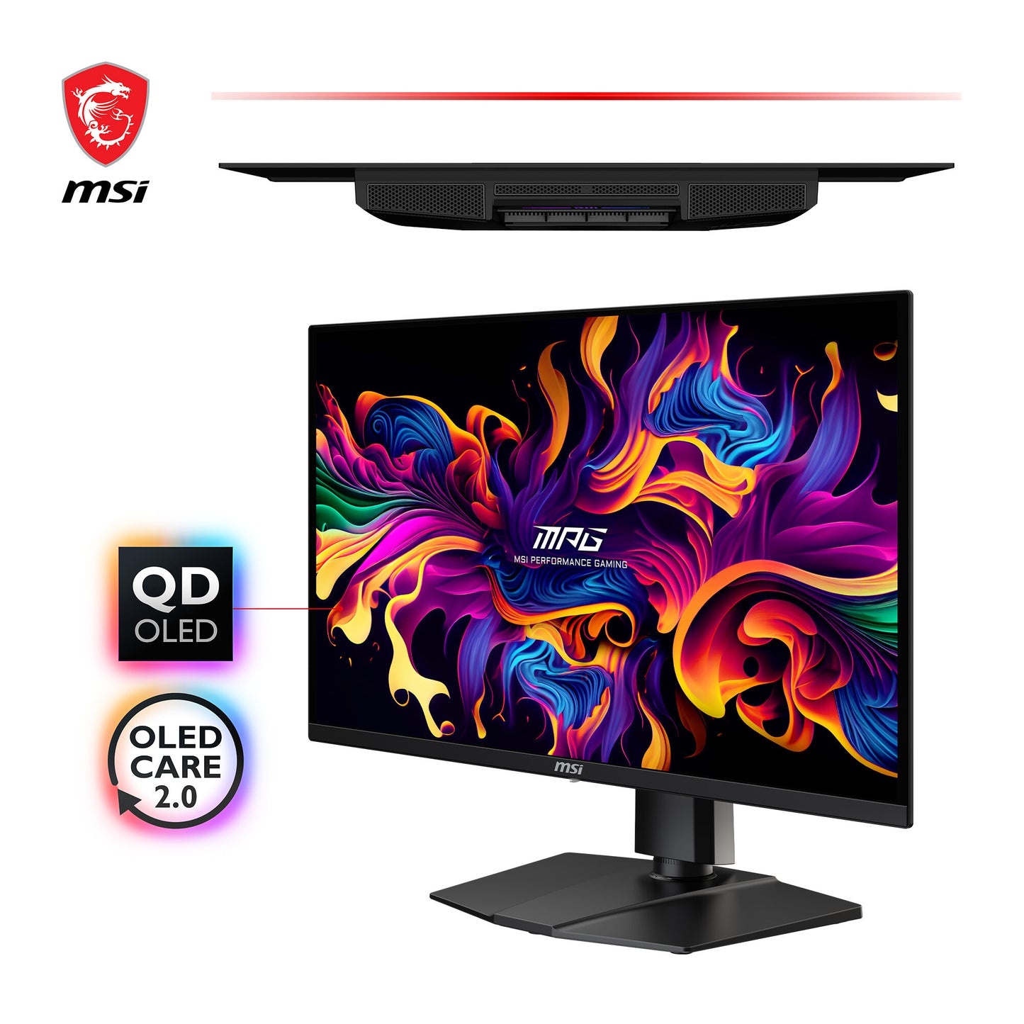 MSI MPG 321URXDE QD-OLED platta pc-skärmar 80 cm (31.5") 3840 x 2160 pixlar 4K Ultra HD Svart