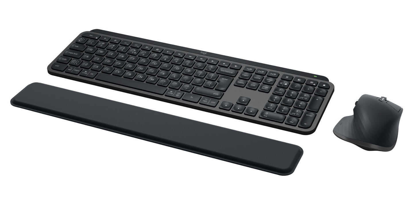 Logitech Master MX Keys Combo for Bussiness tangentbord Mus inkluderad Kontor Trådlös RF + Bluetooth QWERTY Amerikanskt internationellt grafit