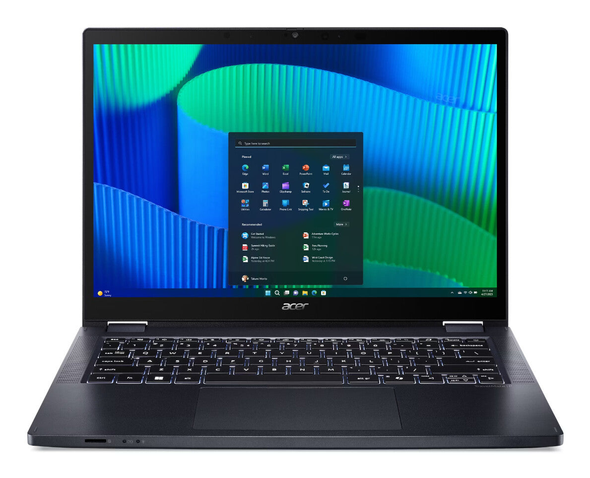 Acer TravelMate TMP414RN-54-TCO-5496 Intel Core Ultra 5 125U Hybrid (2-i-1) 35,6 cm (14") Pekskärm WUXGA 16 GB DDR5-SDRAM 512 GB SSD Wi-Fi 6E (802.11ax) Windows 11 Pro Blå