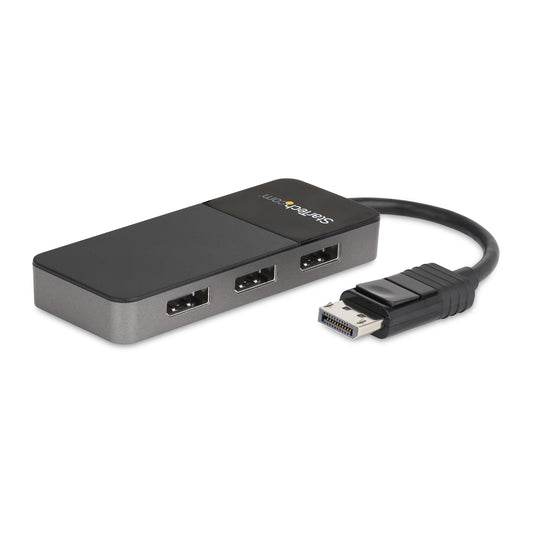 StarTech.com 3-ports DisplayPort 1.4-splitter, DisplayPort till 3x DP-adapter för flera bildskärmar, tredubbel 4K Computer MST-hubb, USB Bussdriven - Endast för Windows