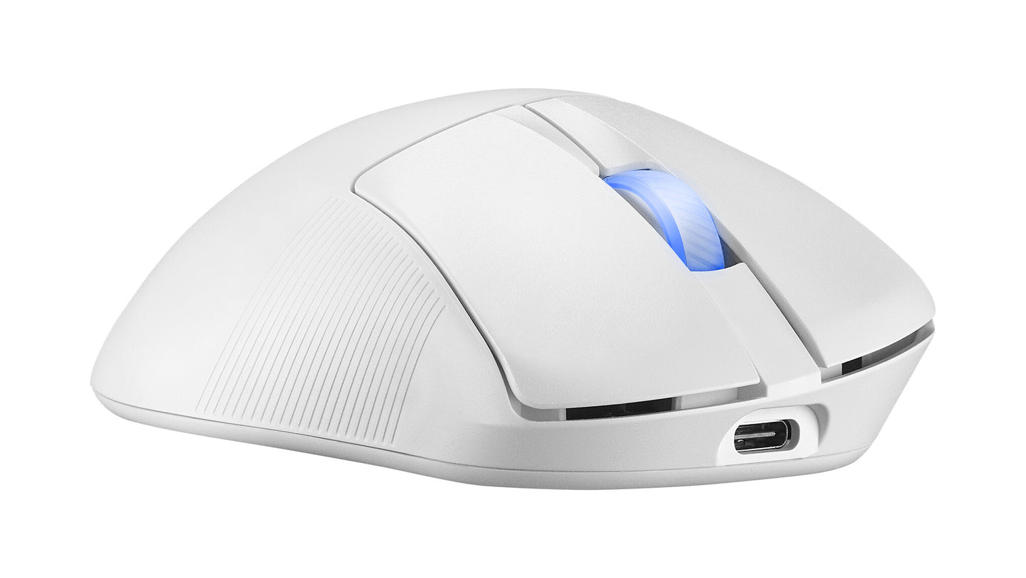ASUS ROG Keris II Ace Wireless AimPoint White datormöss Spela högerhand RF Wireless + Bluetooth + USB Type-A Optisk 42000 DPI