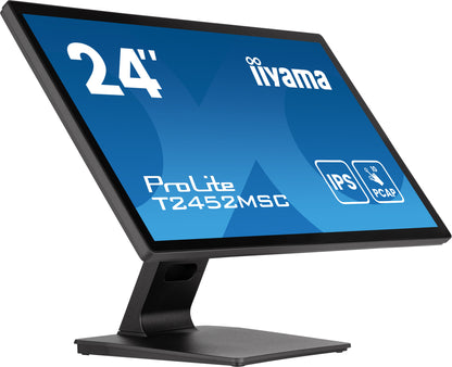 iiyama ProLite T2452MSC-B1AG platta pc-skärmar 60,5 cm (23.8") 1920 x 1080 pixlar Full HD LED Pekskärm Svart