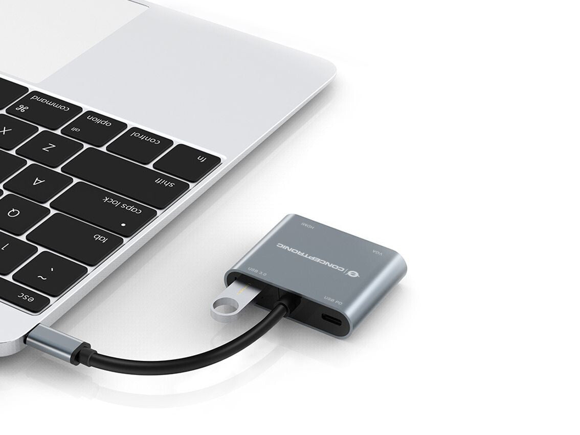 Conceptronic DONN16G Kabel USB 3.2 Gen 1 (3.1 Gen 1) Type-C Grå