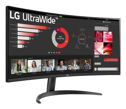 LG 34WR50QK-B platta pc-skärmar 86,4 cm (34") 3440 x 1440 pixlar Wide Quad HD Svart