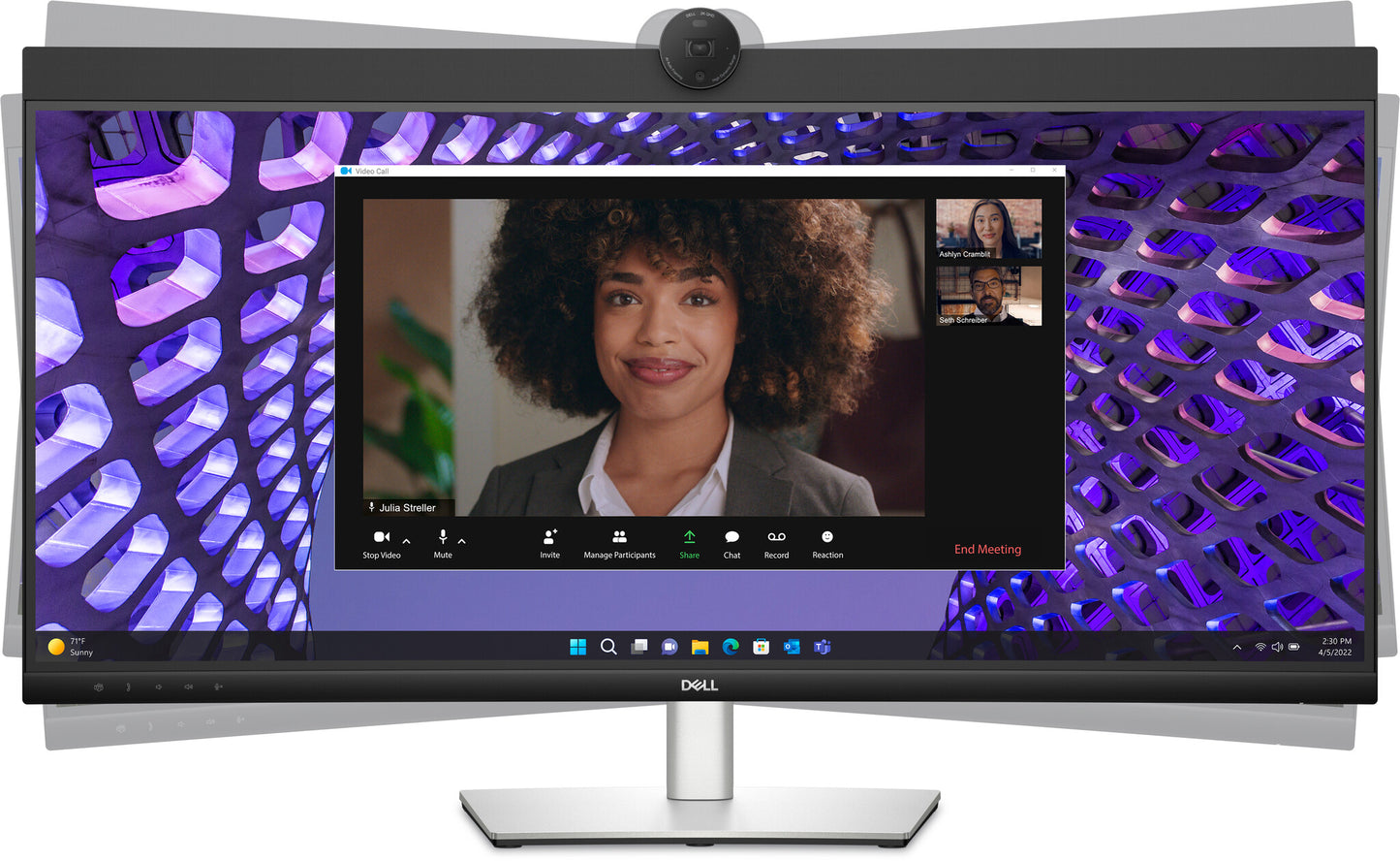 DELL P Series P3424WEB platta pc-skärmar 86,7 cm (34.1") 3440 x 1440 pixlar 4K Ultra HD LCD Svart