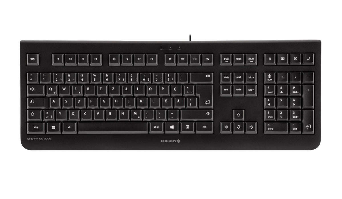 CHERRY DC 2000 tangentbord Mus inkluderad Universal USB AZERTY Belgiskt Svart