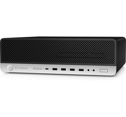 T1A HP EliteDesk 800 G3 Refurbished Intel® Core™ i5 i5-6500 16 GB DDR4-SDRAM 240 GB SSD Windows 10 Pro SFF PC Svart, Silver