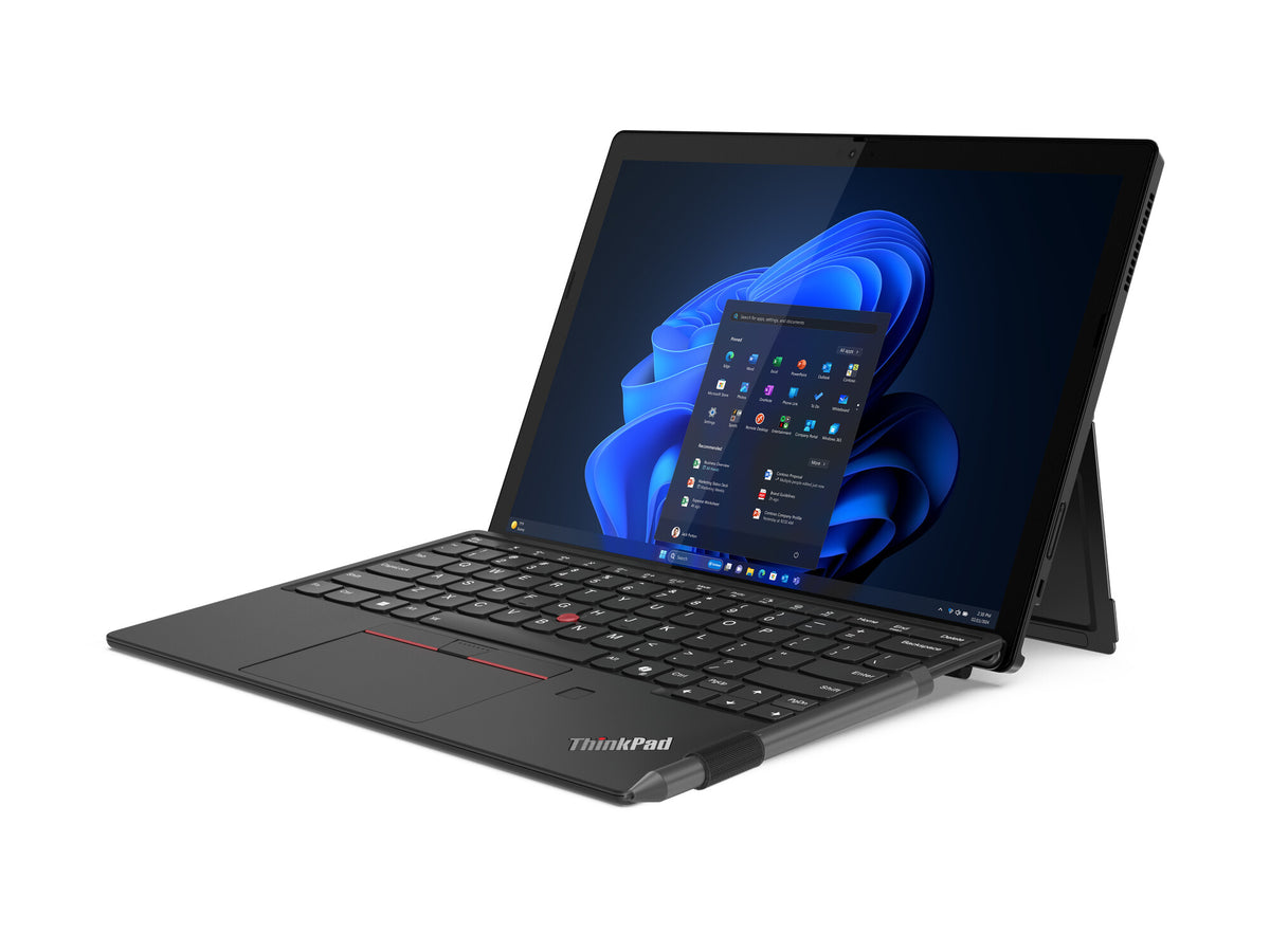 Lenovo ThinkPad X12 Detachable Gen 2 Intel Core Ultra 5 134U Hybrid (2-i-1) 31,2 cm (12.3") Pekskärm Full HD+ 16 GB LPDDR5x-SDRAM 512 GB SSD Wi-Fi 6E (802.11ax) Windows 11 Pro tyska Svart