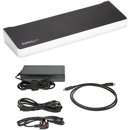StarTech.com 4K USB-C-docka för tre skärmar med 5 USB 3.0-portar