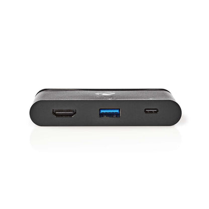 Nedis TCARF240BK dockningsstationer för bärbara datorer USB 3.2 Gen 1 (3.1 Gen 1) Type-C Svart