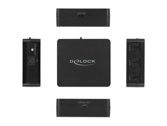 DeLOCK 63397 ljudbrytare Svart