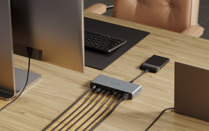 Targus HDTB4D-EU dockningsstationer för bärbara datorer Dockning Thunderbolt 4 Grå