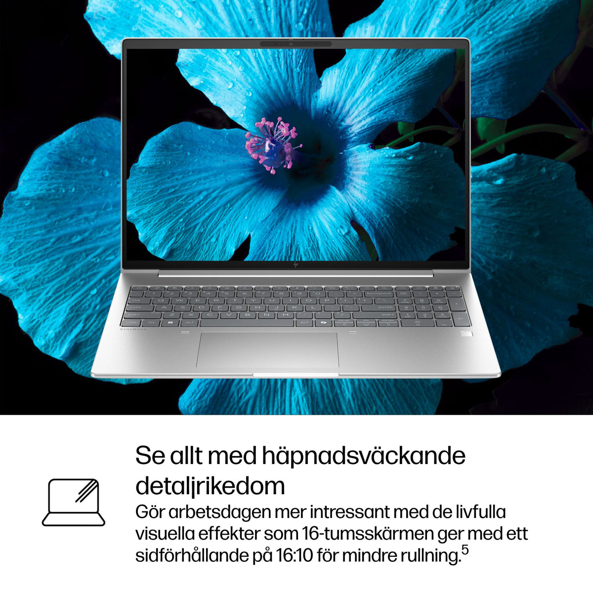 HP EliteBook 6 G1i Intel Core Ultra 5 225U Bärbar dator 40,6 cm (16") WUXGA 16 GB DDR5-SDRAM 512 GB SSD Wi-Fi 7 (802.11be) Windows 11 Pro AI PC Silver