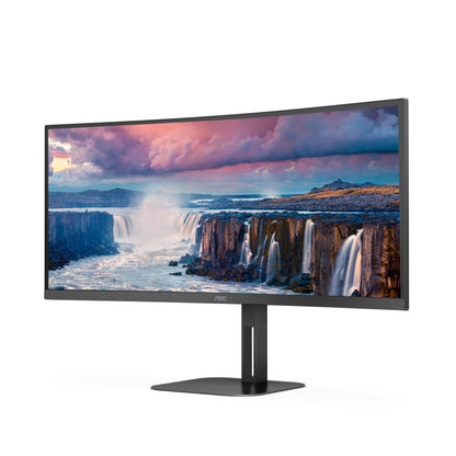 AOC V5 CU34V5C/BK LED display 86,4 cm (34") 3440 x 1440 pixlar Wide Quad HD Svart