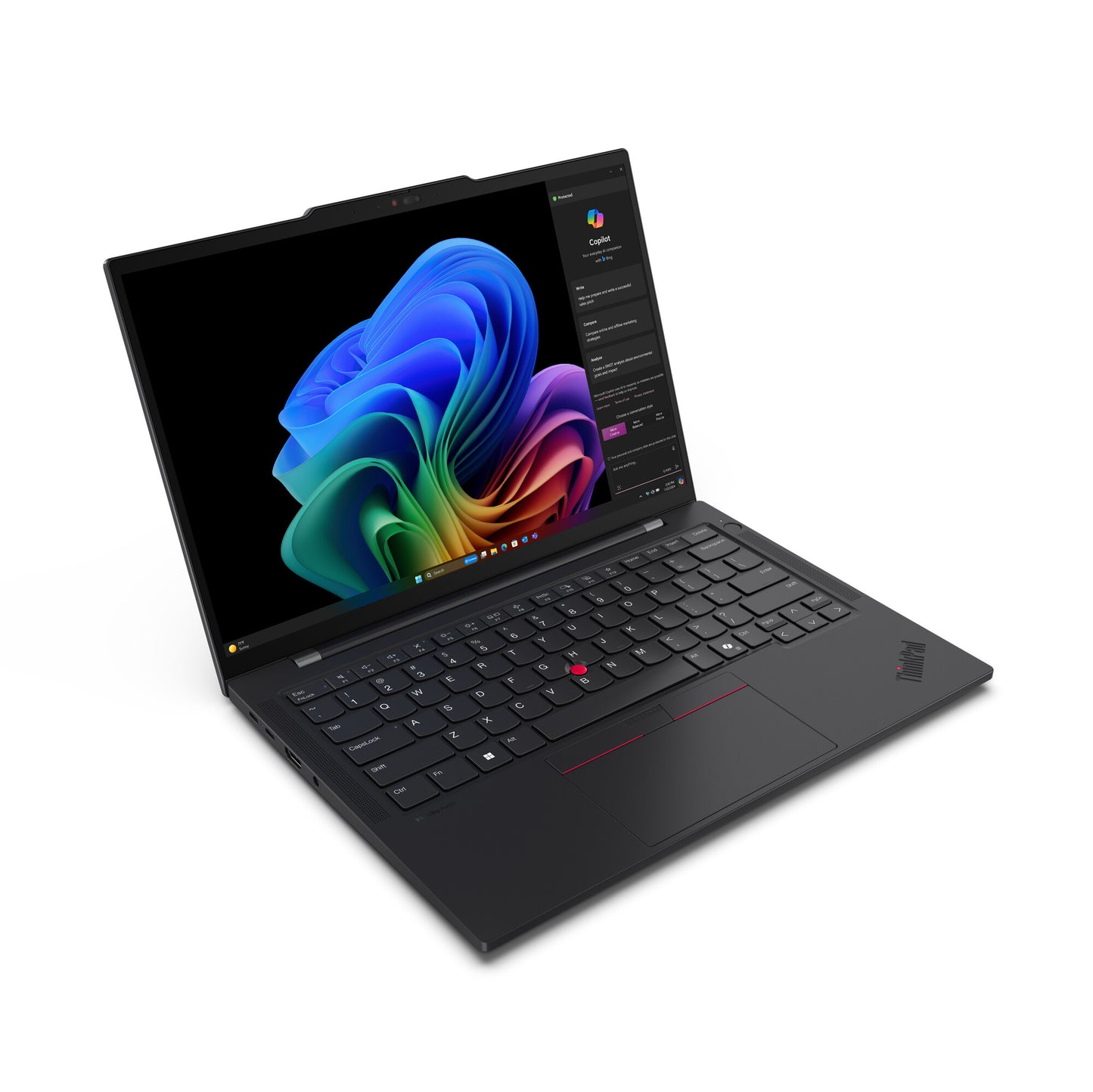 Lenovo ThinkPad T14s Gen 6 (Snapdragon) Copilot+ PC Qualcomm Snapdragon X1E-78-100 Bärbar dator 35,6 cm (14") WUXGA 32 GB LPDDR5x-SDRAM 1 TB SSD Wi-Fi 7 (802.11be) Windows 11 Pro Nordic Svart