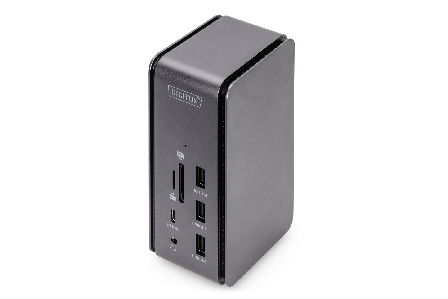Digitus DA-70897 dockningsstationer för bärbara datorer Kabel USB 3.2 Gen 1 (3.1 Gen 1) Type-C Svart, Grå