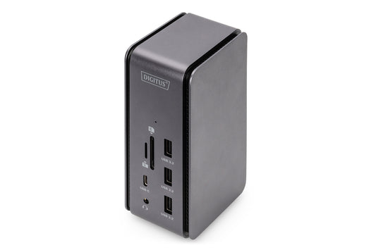Digitus DA-70897 dockningsstationer för bärbara datorer Kabel USB 3.2 Gen 1 (3.1 Gen 1) Type-C Svart, Grå