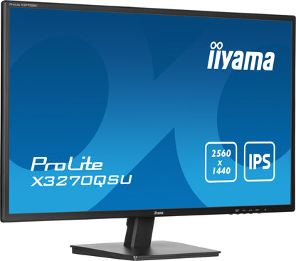 iiyama ProLite X3270QSU-B1 platta pc-skärmar 80 cm (31.5") 2560 x 1440 pixlar Wide Quad HD LED Svart