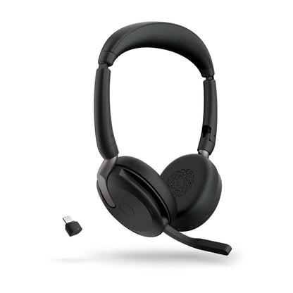 Jabra Evolve2 65 Flex Headset Kabel & Trådlös Huvudband Kontor/callcenter Bluetooth Svart