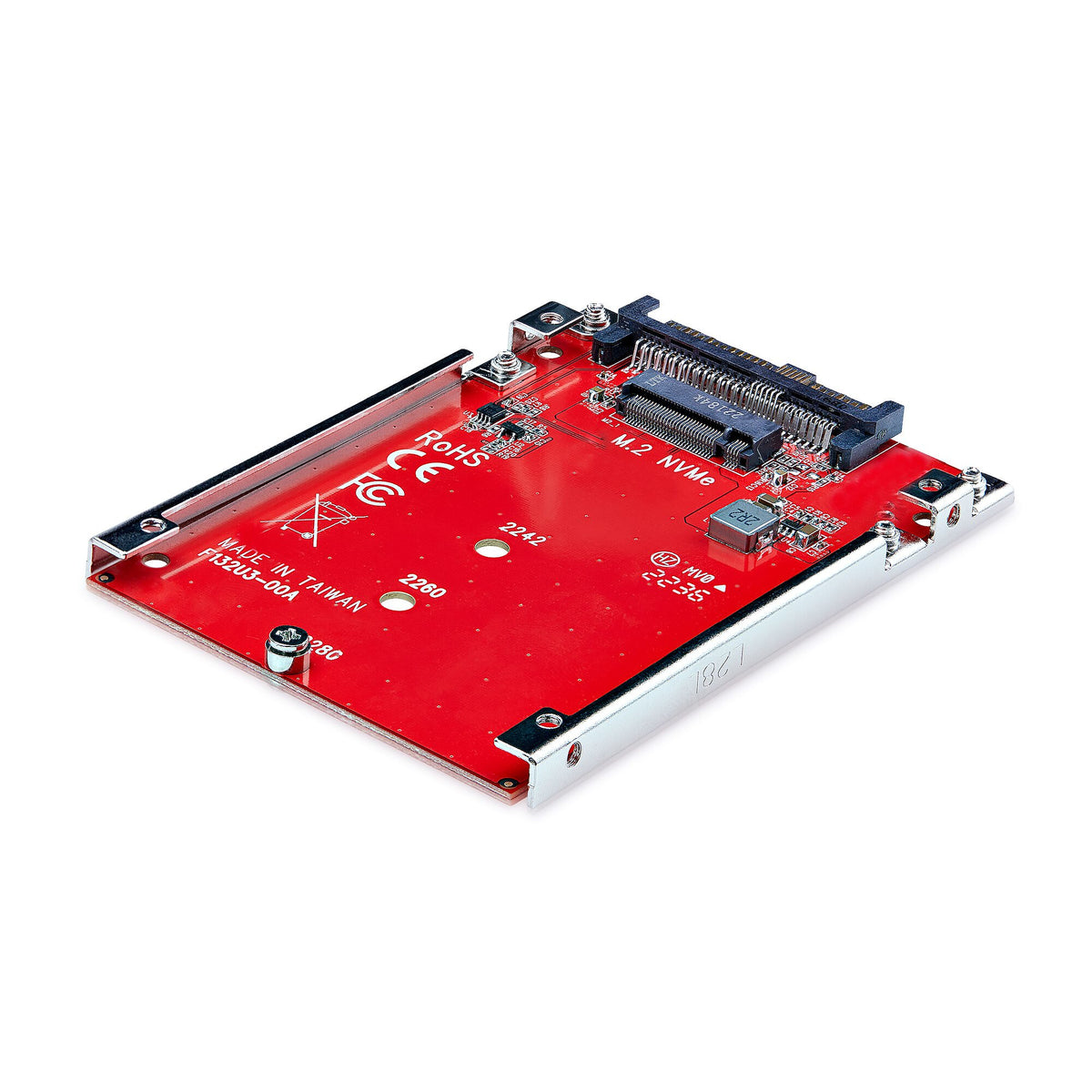 StarTech.com M.2- till U.3-adapter för M.2 NVMe SSD-enheter, PCIe M.2-enhet till 2,5-tums U.3-värdadapter/-konverterare (SFF-TA-1001), TAA-kompatibel - 2,5-tums enhetsformfaktor