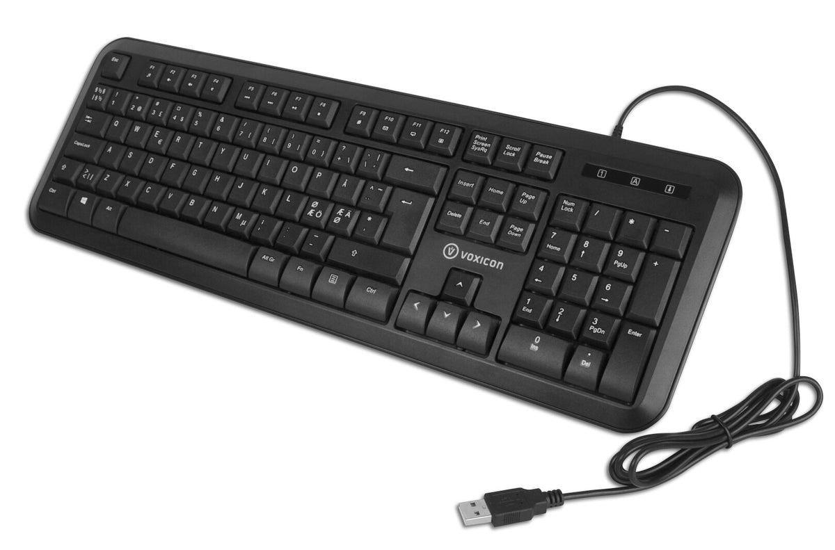 Voxicon DK-210WB tangentbord USB QWERTY Nordic Svart