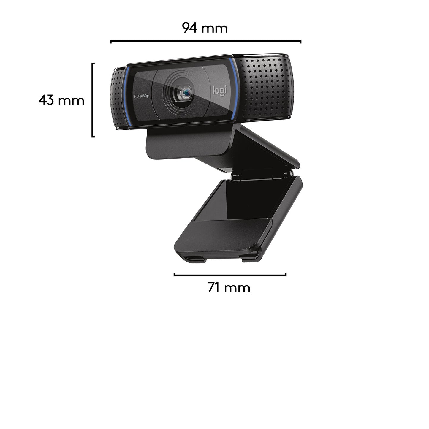 Logitech 960-001055 webbkameror 3 MP 1920 x 1080 pixlar USB Svart