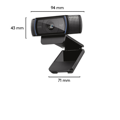 Logitech 960-001055 webbkameror 3 MP 1920 x 1080 pixlar USB Svart
