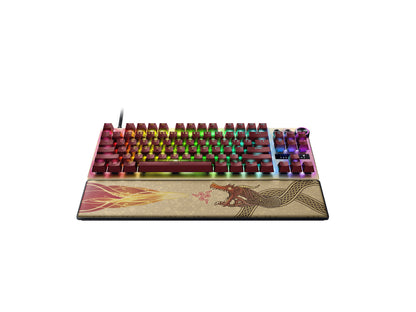 Razer Huntsman V3 Pro Tenkeyless tangentbord Spela USB QWERTY UK internationellt Guld, Gul