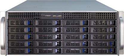 Inter-Tech IPC 4U-4420 Ställning Blå, Rostfritt stål