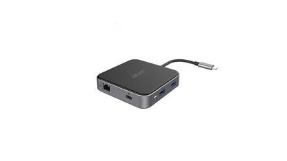 Acer HP.DSCAB.013 dockningsstationer för bärbara datorer Kabel USB 3.2 Gen 1 (3.1 Gen 1) Type-C Kol, Silver