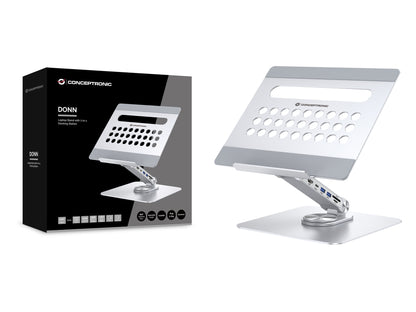Conceptronic DONN27G Ställ för bärbara datorer Ställ till bärbara datorer Silver