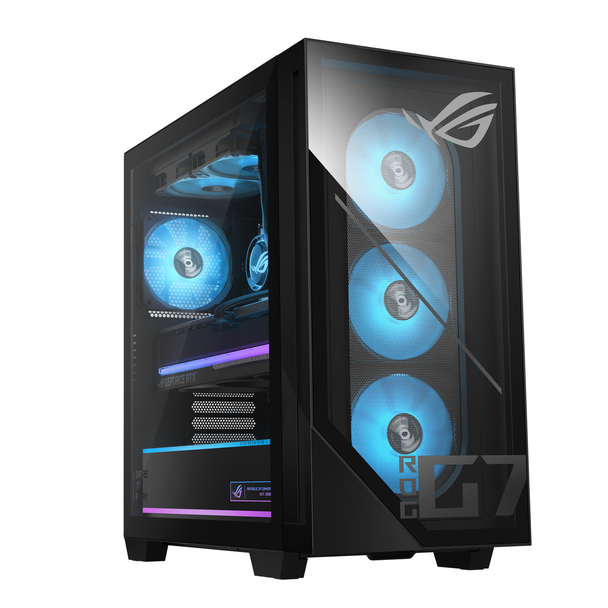 ASUS ROG G700 G700TF-7265KF225W Intel Core Ultra 7 265KF 32 GB DDR5-SDRAM 2 TB SSD NVIDIA GeForce RTX 5070 Ti Windows 11 Home Tower PC Svart