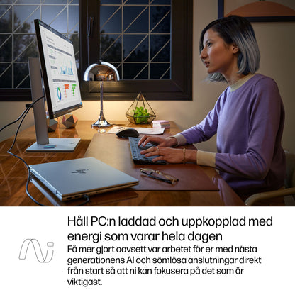 HP EliteBook 6 G1q Next Gen AI PC Copilot+ PC Snapdragon X1P-42-100 Bärbar dator 35,6 cm (14") WUXGA 32 GB LPDDR5x-SDRAM 1 TB SSD Wi-Fi 7 (802.11be) Windows 11 Pro Silver