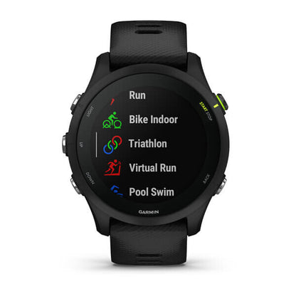 Garmin Forerunner 255 Music 3,3 cm (1.3") MIP 46 mm Digital 260 x 260 pixlar Pekskärm Svart Wi-Fi GPS