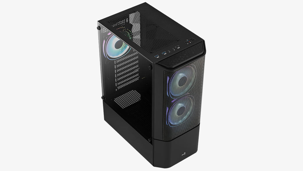 Aerocool Quantum Mesh-G-BK-V2 Midi Tower Svart