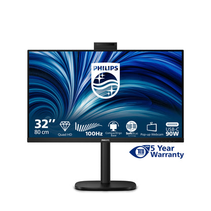 Philips 3000 series 32B2U3601H/00 platta pc-skärmar 80 cm (31.5") 2560 x 1440 pixlar Quad HD LCD Svart