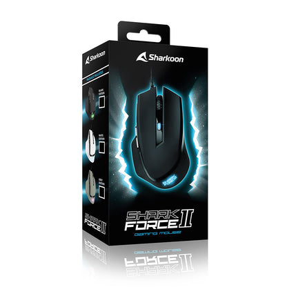 Sharkoon SHARK Force II datormöss Spela högerhand USB Type-A Optisk 4200 DPI