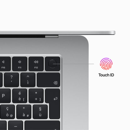 Apple MacBook Air Apple M M2 Bärbar dator 38,9 cm (15.3") 8 GB 256 GB SSD Wi-Fi 6 (802.11ax) macOS Ventura Silver