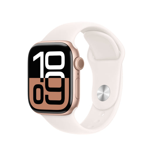 Apple Watch Series 10 OLED 42 mm Digital 374 x 446 pixlar Pekskärm Rose Gold Wi-Fi GPS