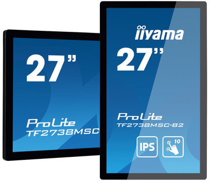 iiyama ProLite TF2738MSC-B2 platta pc-skärmar 68,6 cm (27") 1920 x 1080 pixlar Full HD LED Pekskärm Flera användare Svart
