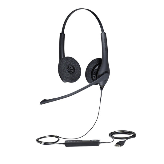 Jabra Biz 1500 Headset Kabel Huvudband Kontor/callcenter USB Type-A Bluetooth Svart