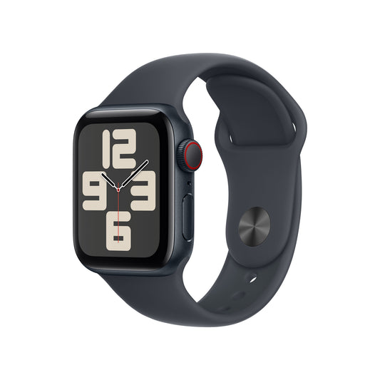 Apple Watch SE OLED 40 mm Digital 324 x 394 pixlar Pekskärm 4G Svart Wi-Fi GPS