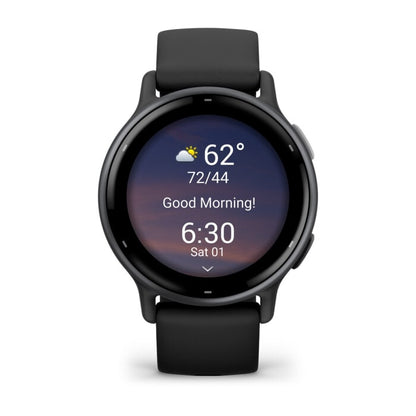Garmin Vivoactive 5 3,05 cm (1.2") AMOLED 42 mm Digital 390 x 390 pixlar Pekskärm Svart Wi-Fi GPS