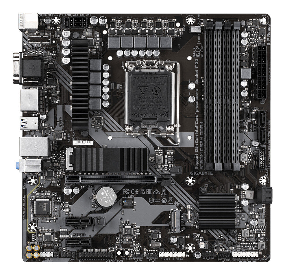 GIGABYTE B760M DS3H DDR4 moderkort Intel B760 Express LGA 1700 micro ATX