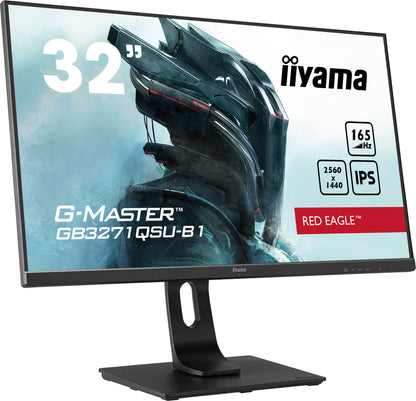 iiyama G-MASTER GB3271QSU-B1 platta pc-skärmar 80 cm (31.5") 2560 x 1440 pixlar Wide Quad HD LED Svart