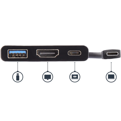 StarTech.com USB-C multiportadapter med HDMI - USB 3.0-port - 60 W PD - Svart