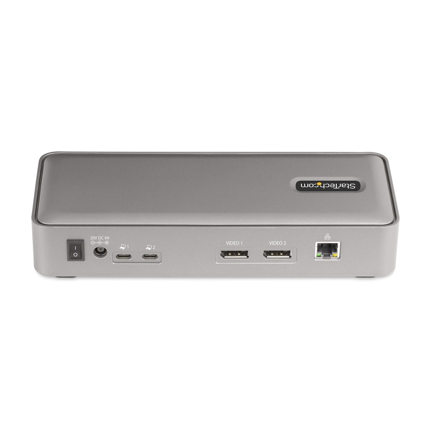StarTech.com KVM-dockningsstation för dubbla bärbara datorer med USB-C, 4K 60 Hz DisplayPort-dockningsstation för dubbelskärm, USB-hubb med 5 portar, GbE, 90 W/45 W strömförsörjning till två bärbara datorer, Windows/Mac, KVM-dockningsstation med 2 värdar
