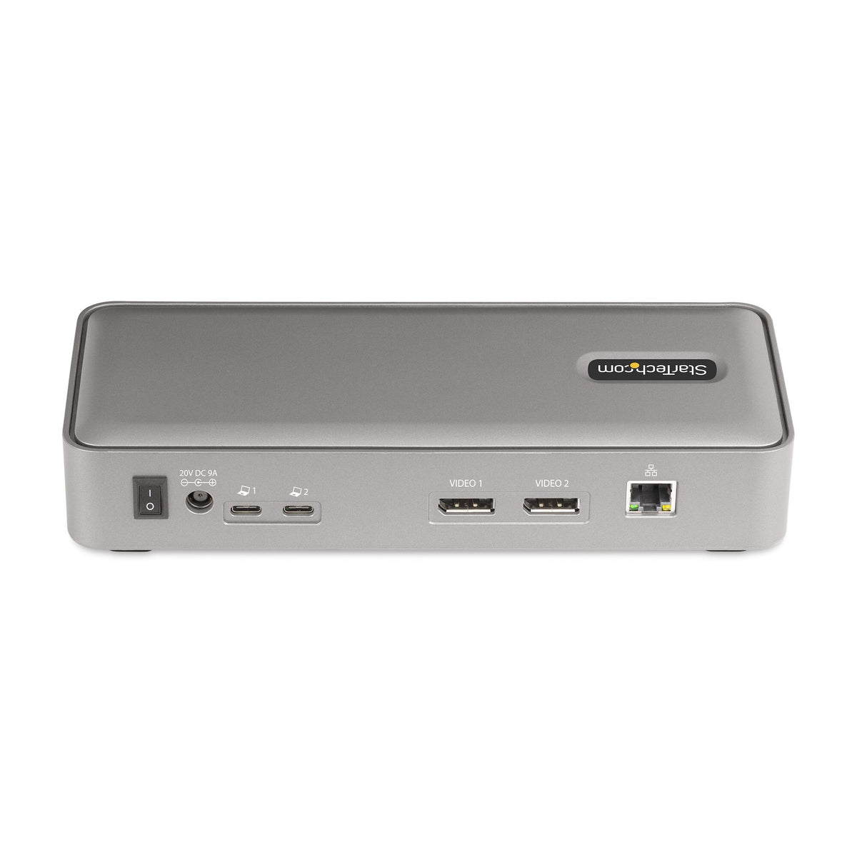 StarTech.com KVM-dockningsstation för dubbla bärbara datorer med USB-C, 4K 60 Hz DisplayPort-dockningsstation för dubbelskärm, USB-hubb med 5 portar, GbE, 90 W/45 W strömförsörjning till två bärbara datorer, Windows/Mac, KVM-dockningsstation med 2 värdar